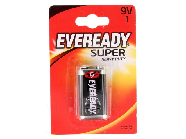 Batterij: zink-chloride; 9V; 6F22; niet-oplaadbaar; 1st. Batterij: zink-chloride; 9V; 6F22; niet-oplaadbaar; 1st.